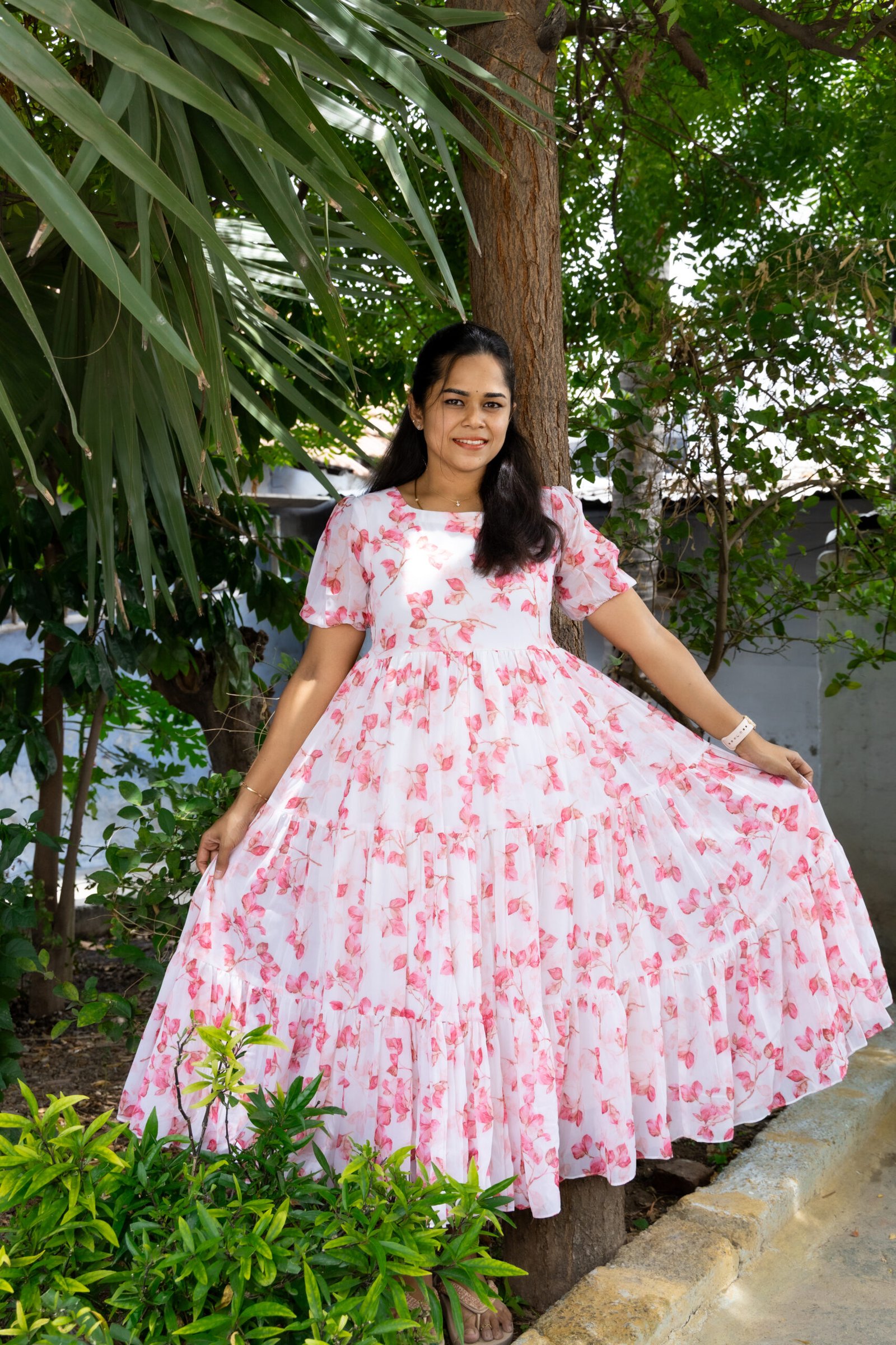 White Georgette Dress - Image 4