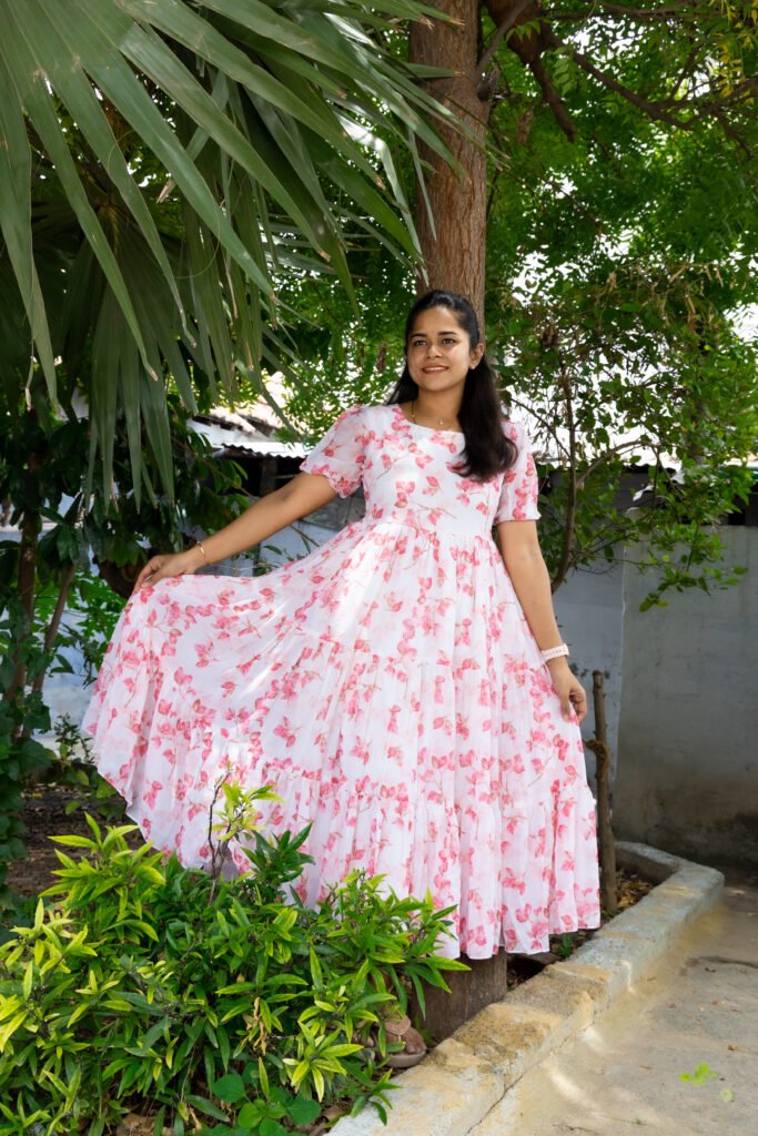 White Georgette Dress