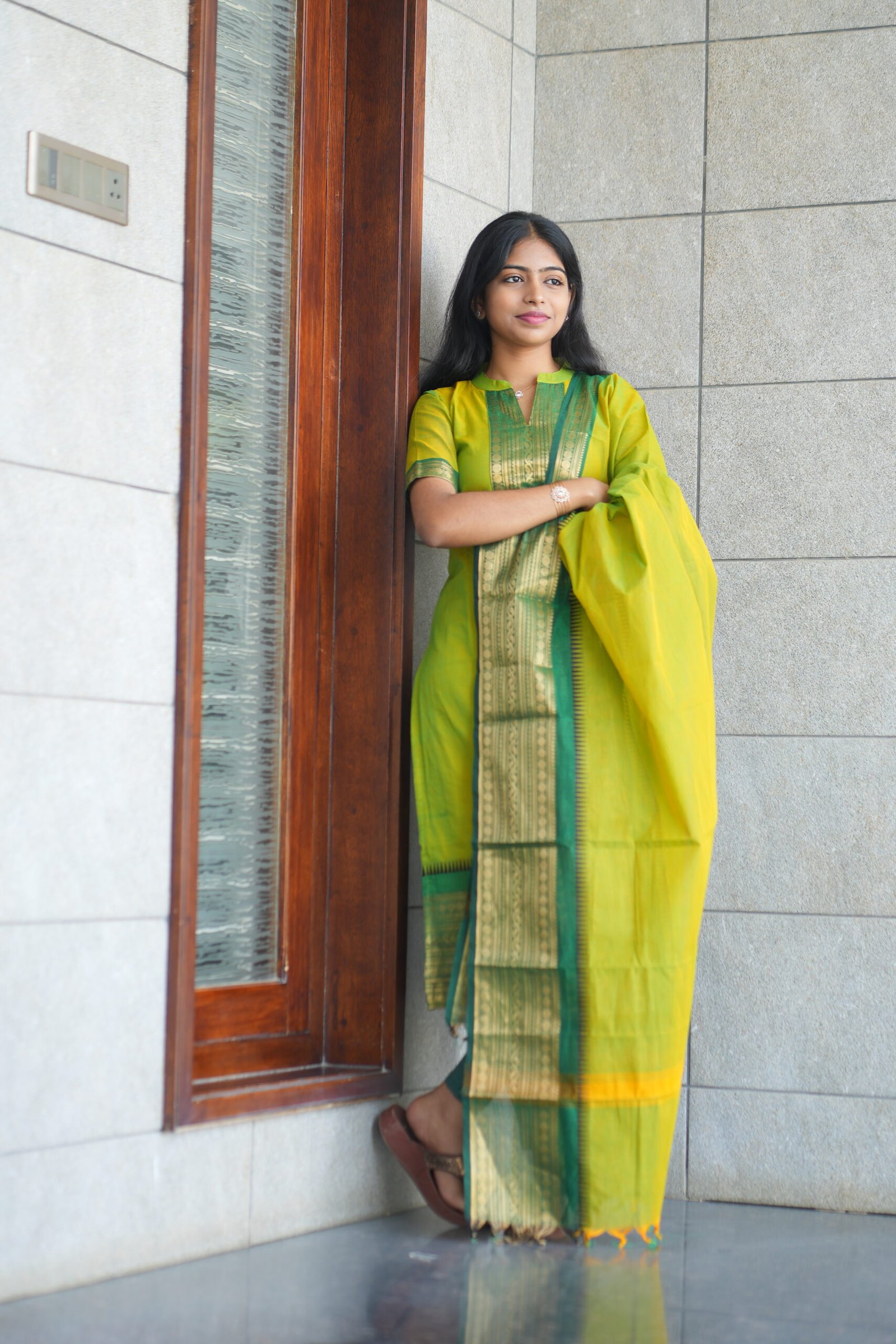 Green cotton two piece set - Image 5