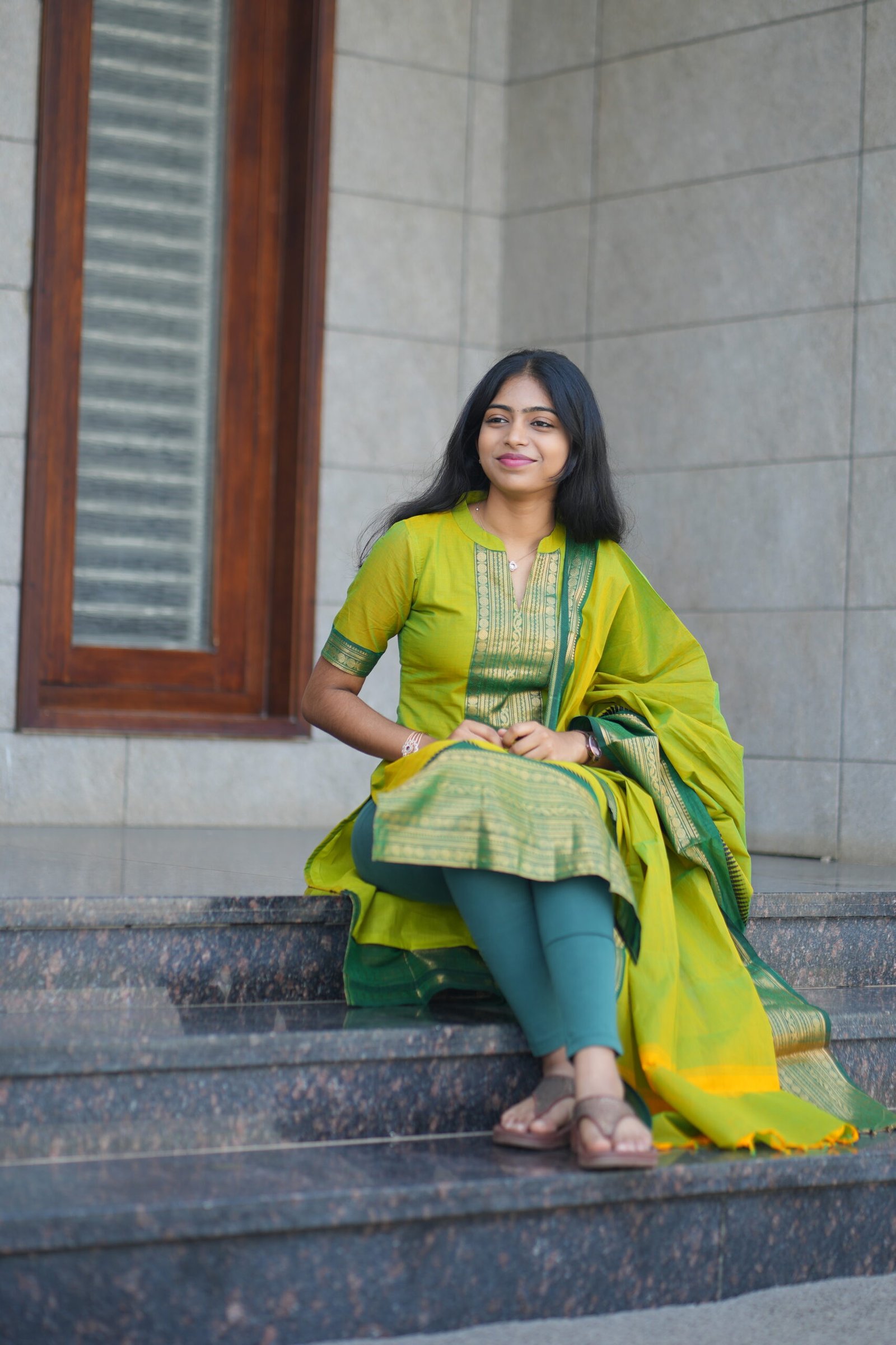 Green cotton two piece set - Image 6