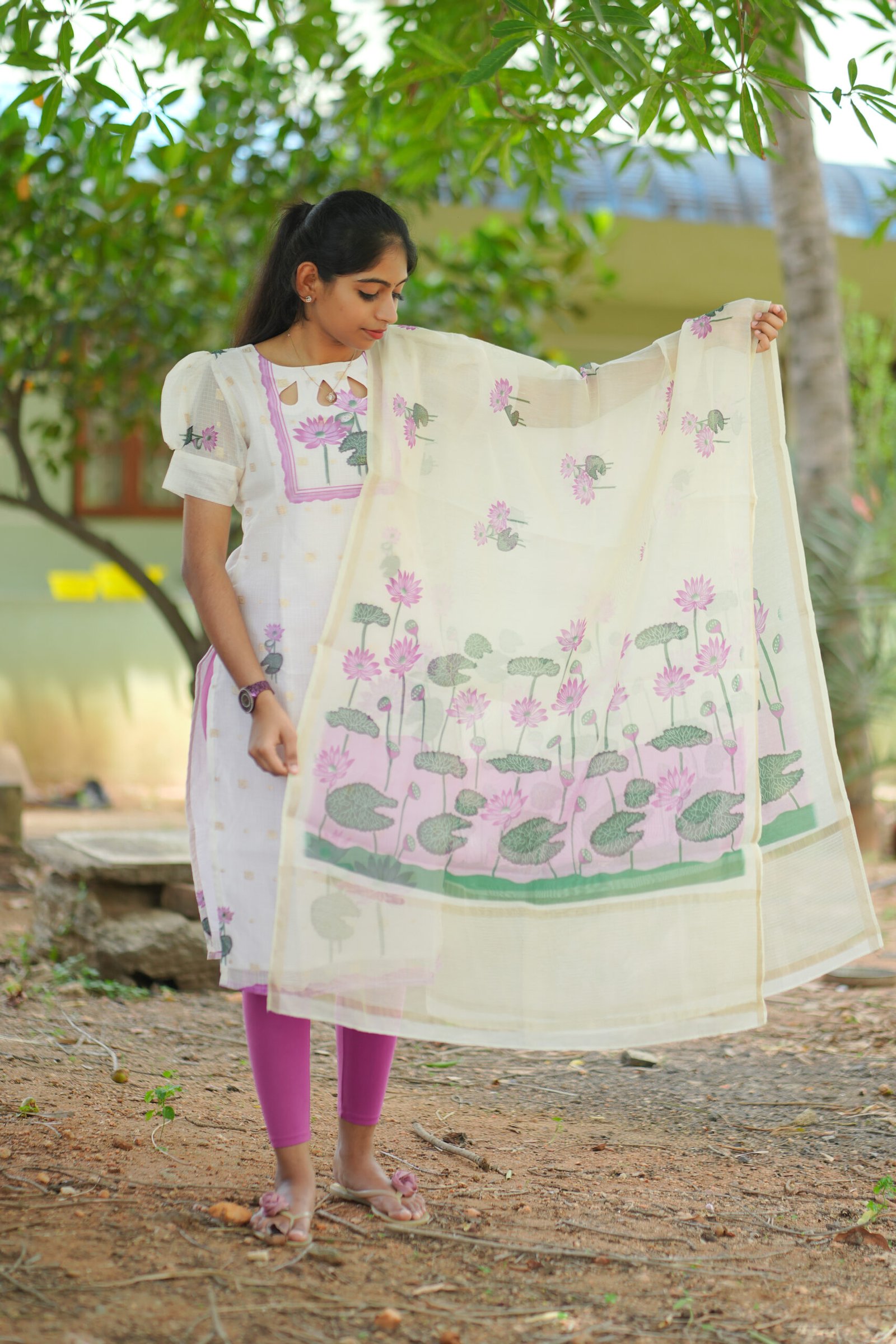 Lotus cotton kurthi - Image 2