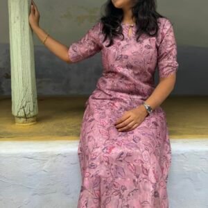 Pink Floral kurthi